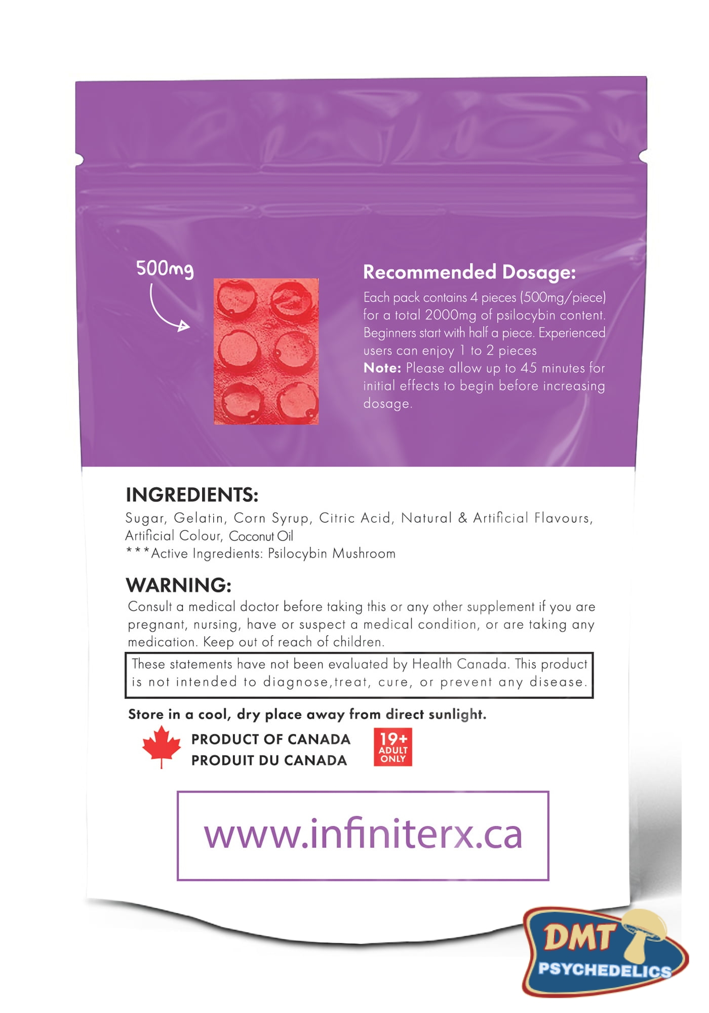 INfinite Rx Shroom Infused Albino Penis Envy Edition Block Gummies Edibles (2000mg) - Image 3